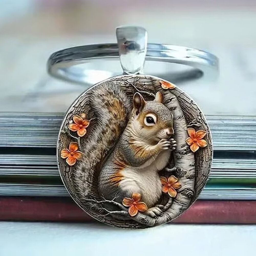 Stainless Steel SQUIRREL Keyring Keychain Accessory